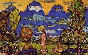 Maurice Prendergast Blue Mountains oil painting on canvas